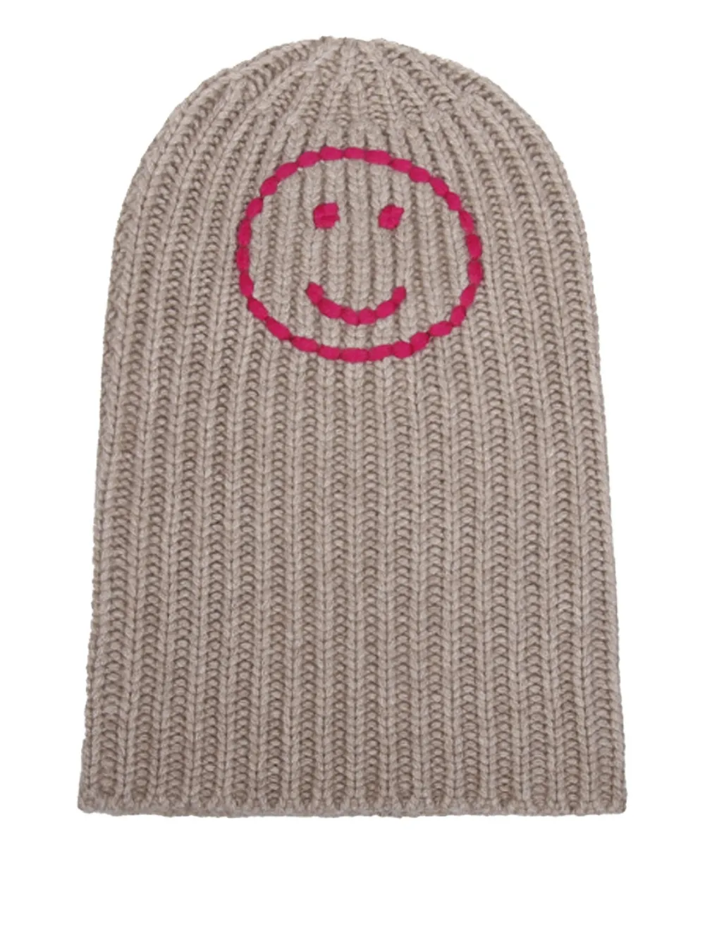 

Рифленая шапка с улыбающимся смайликом HURRAY, коричневый