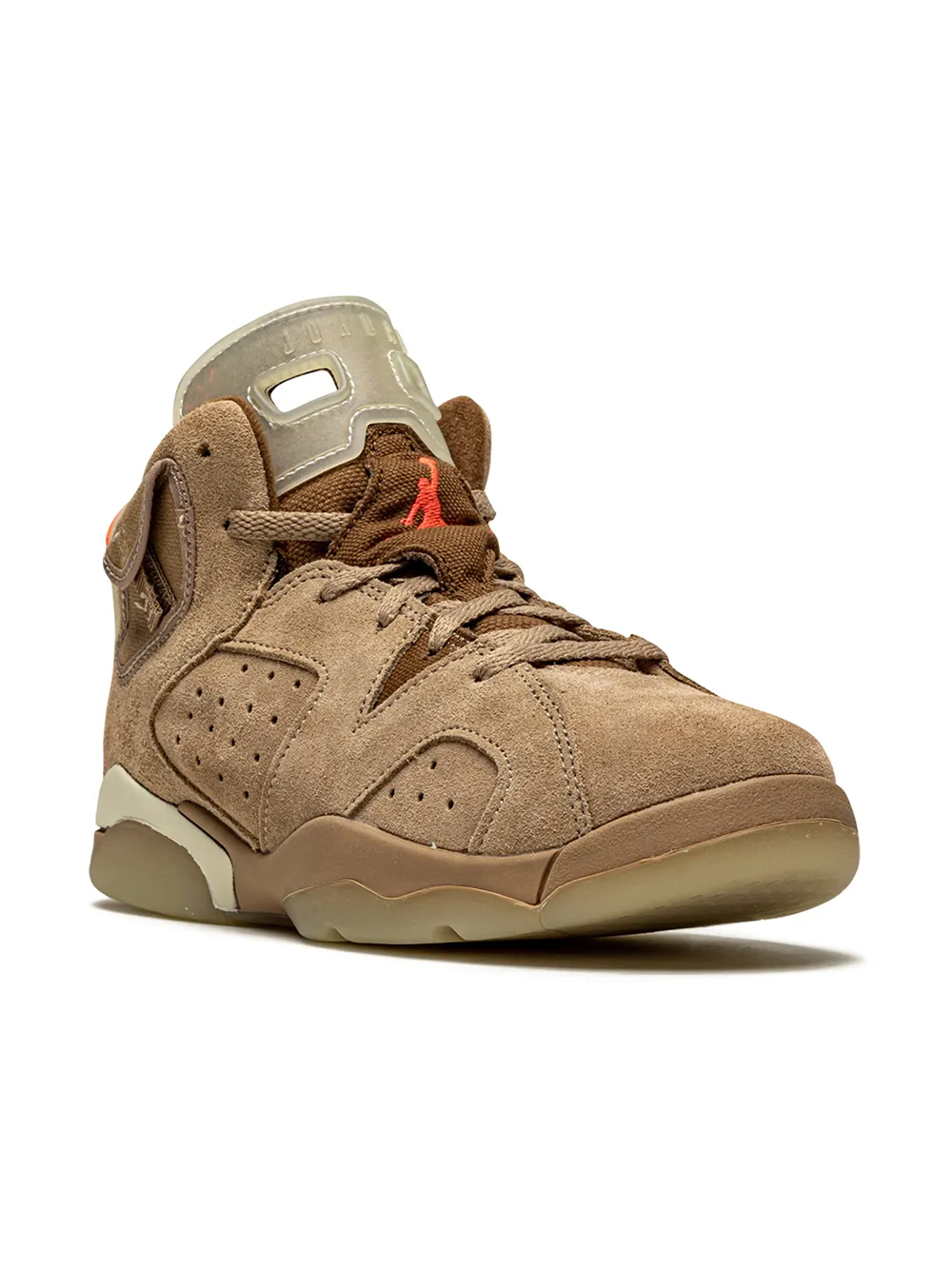 Кроссовки Air Jordan 6 Retro British Khaki из коллаборации с Travis Scott Jordan Kids, коричневый