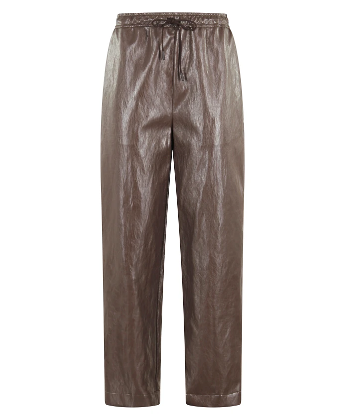 

Брюки из искусственной кожи Barolo с эластичным поясом Solotre, коричневый