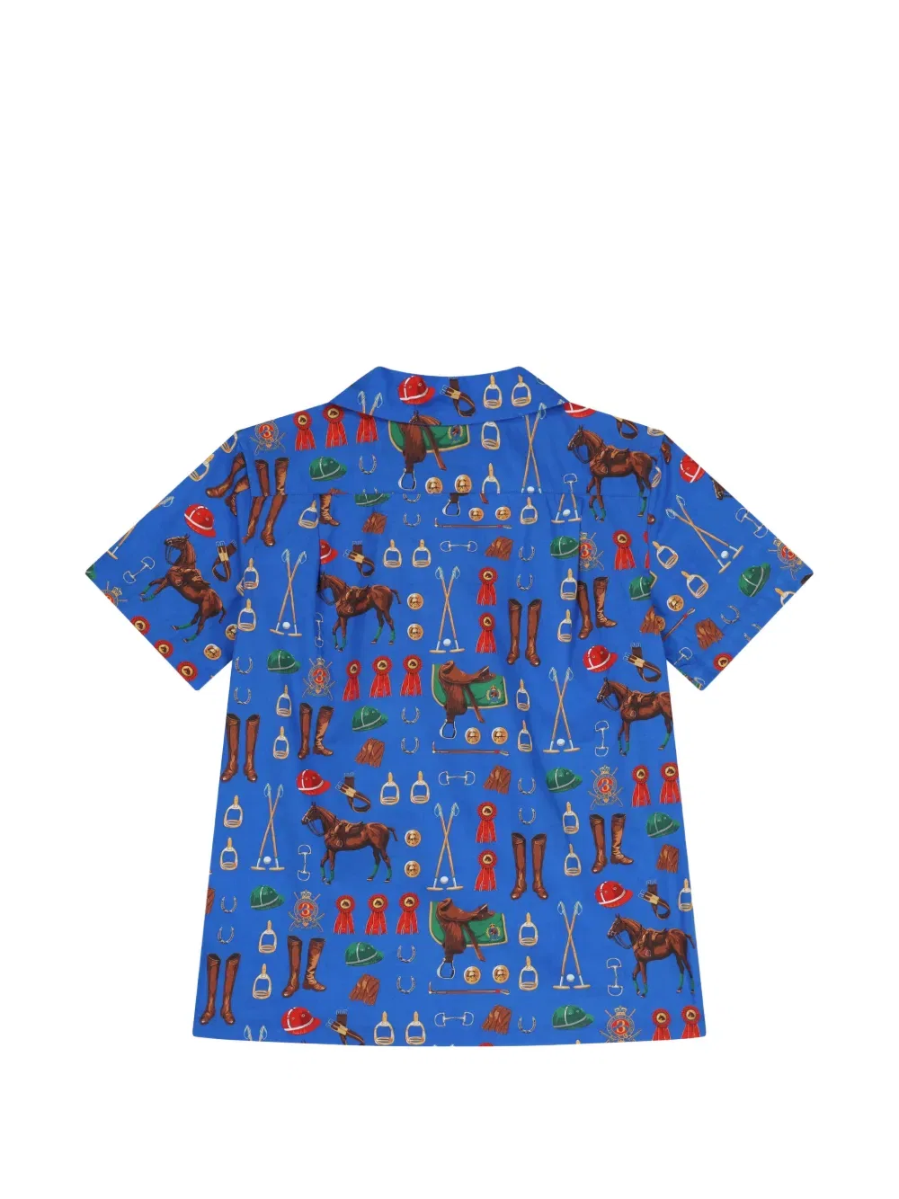 Рубашка с принтом лошади Polo Ralph Lauren Kids, синий — фото 2