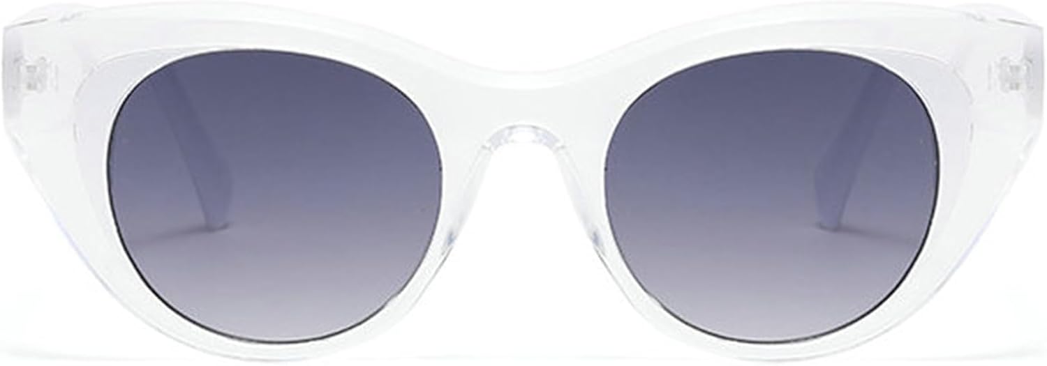 

Солнцезащитные очки Willochra Fashion в стиле ретро «кошачий глаз» для женщин, круглые солнцезащитные очки, милые овальные очки в стиле 90-х, женские солнцезащитные очки с защитой от УФ-излучения UV400, C2