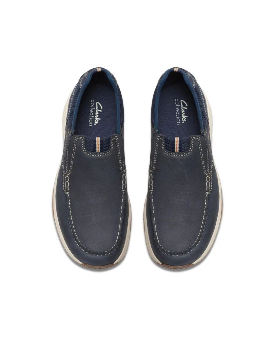Мужские слипоны Sailview Step из коллекции Sailview Clarks, темно-синий nubuck — фото 4