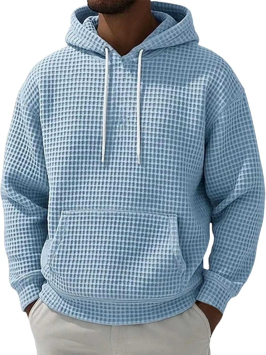 

Мужской худи с капюшоном на молнии Big and Tall, легкий, с кулиской