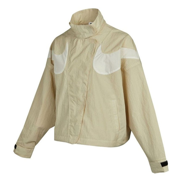 

Куртка rpl swsh wvn gx jkt jacket double hook stand up collar jacket coat khaki Nike, хаки