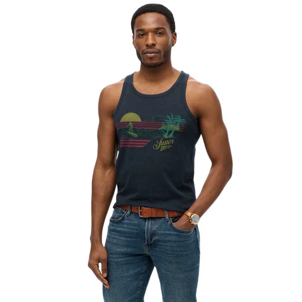 

Футболка без рукавов Superdry Outdoor Stripe, синий