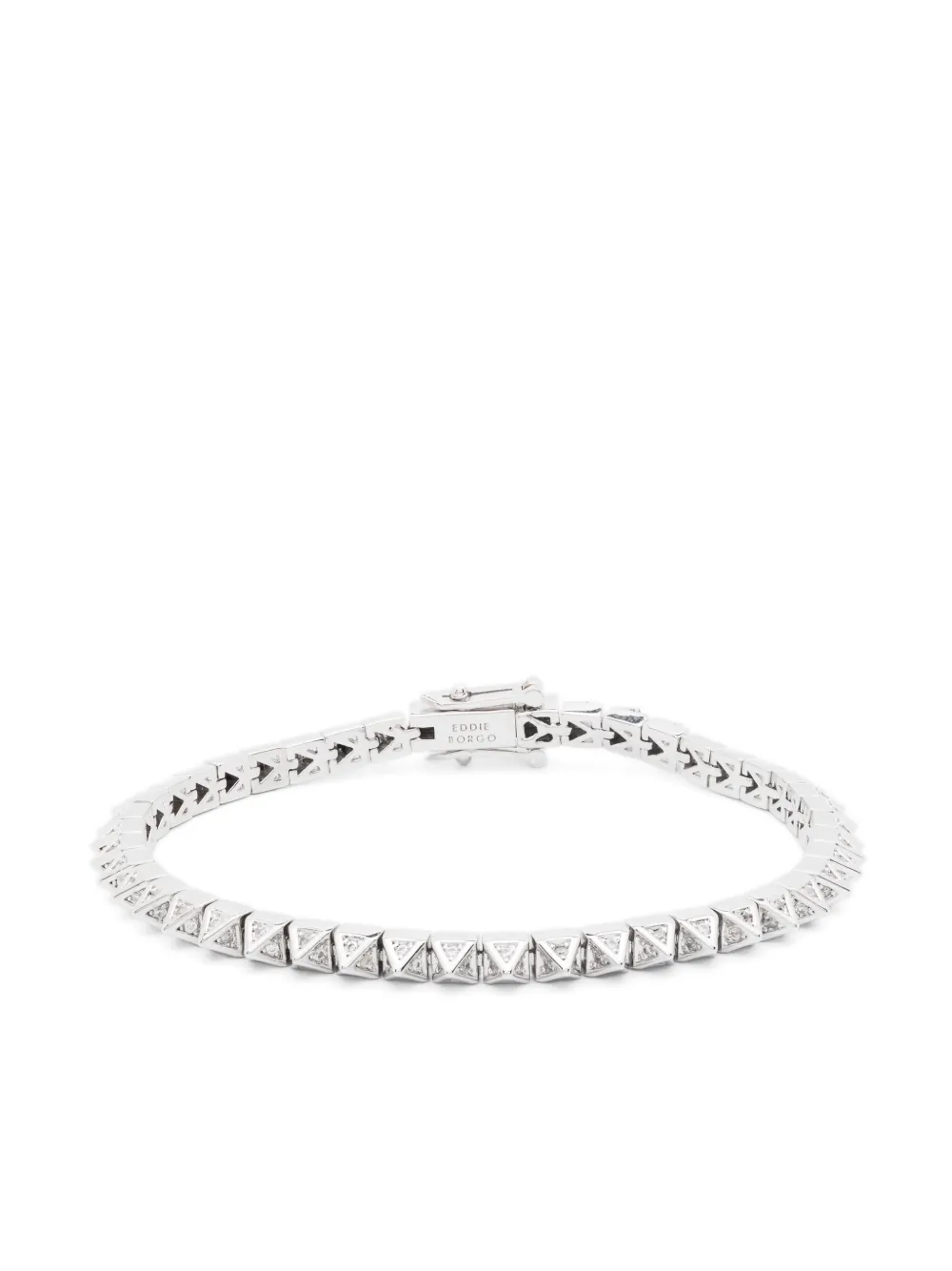 

Теннисный браслет Pavé Pyramid Eddie Borgo, серебяный