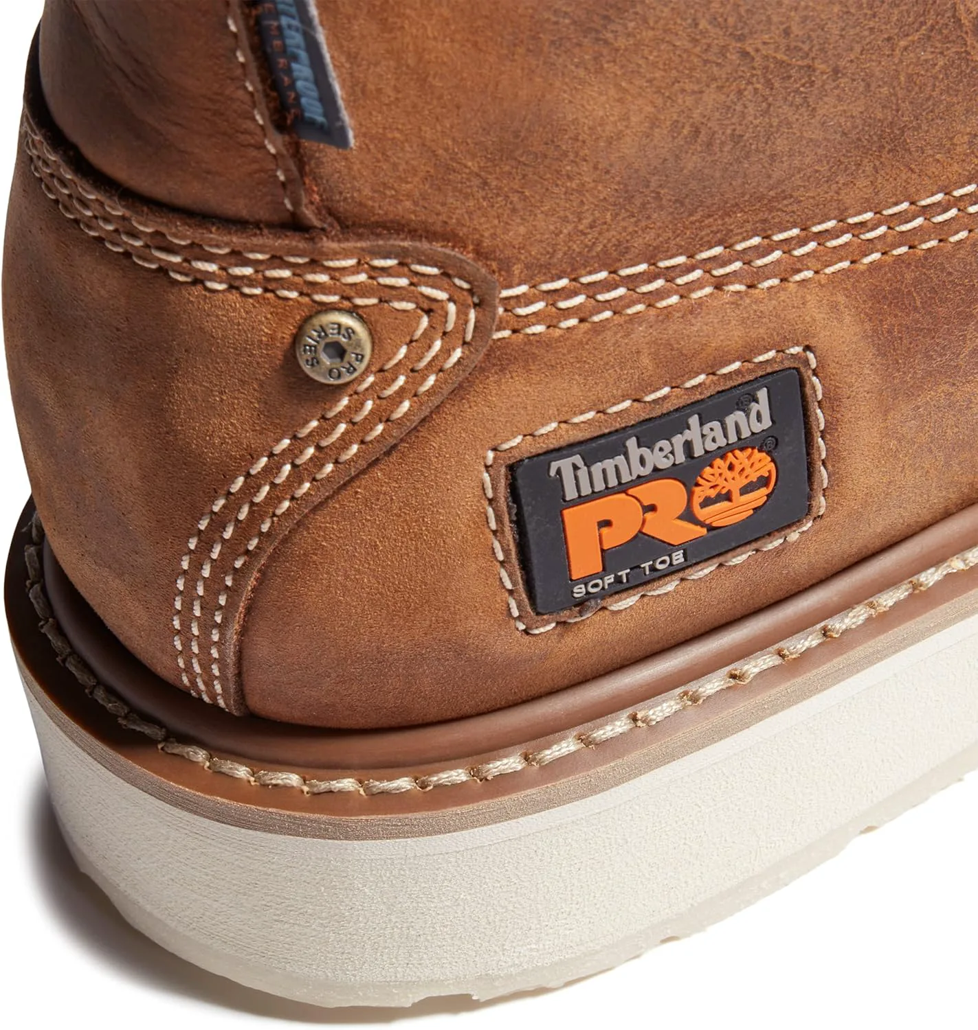 Мужские рабочие ботинки Timberland PRO Gridworks 6 дюймов с мягким носком, водонепроницаемые, на промышленной танкетке, золотой — фото 4
