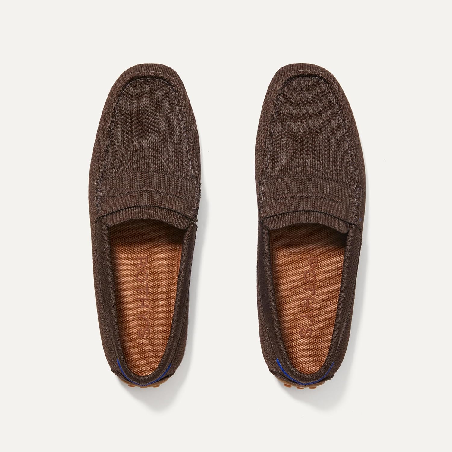 Мужские слипоны Rothy's The Driving Loafer, повседневные лоферы, сделаны из переработанных пластиковых бутылок и подходят для машинной стирки, коричневый — фото 2
