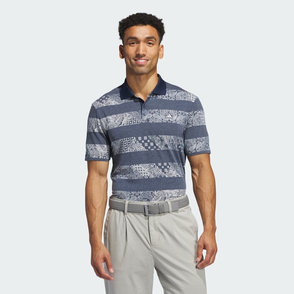 

Поло Adidas GO-TO Paisley Print Short Sleeve Polo, цвет College Navy