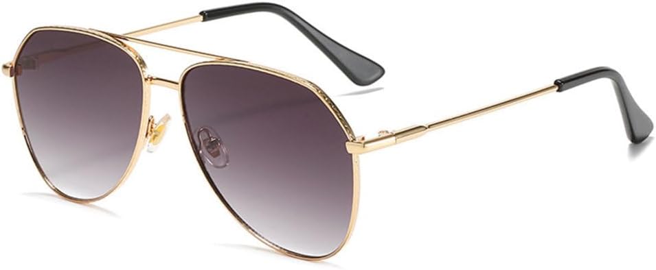 

Модные солнцезащитные очки класса люкс для женщин и мужчин, градиентные солнцезащитные очки с зеркальными линзами, металлическая оправа, защита от УФ-излучения UV400 MUTYNE, C4-gold Gray