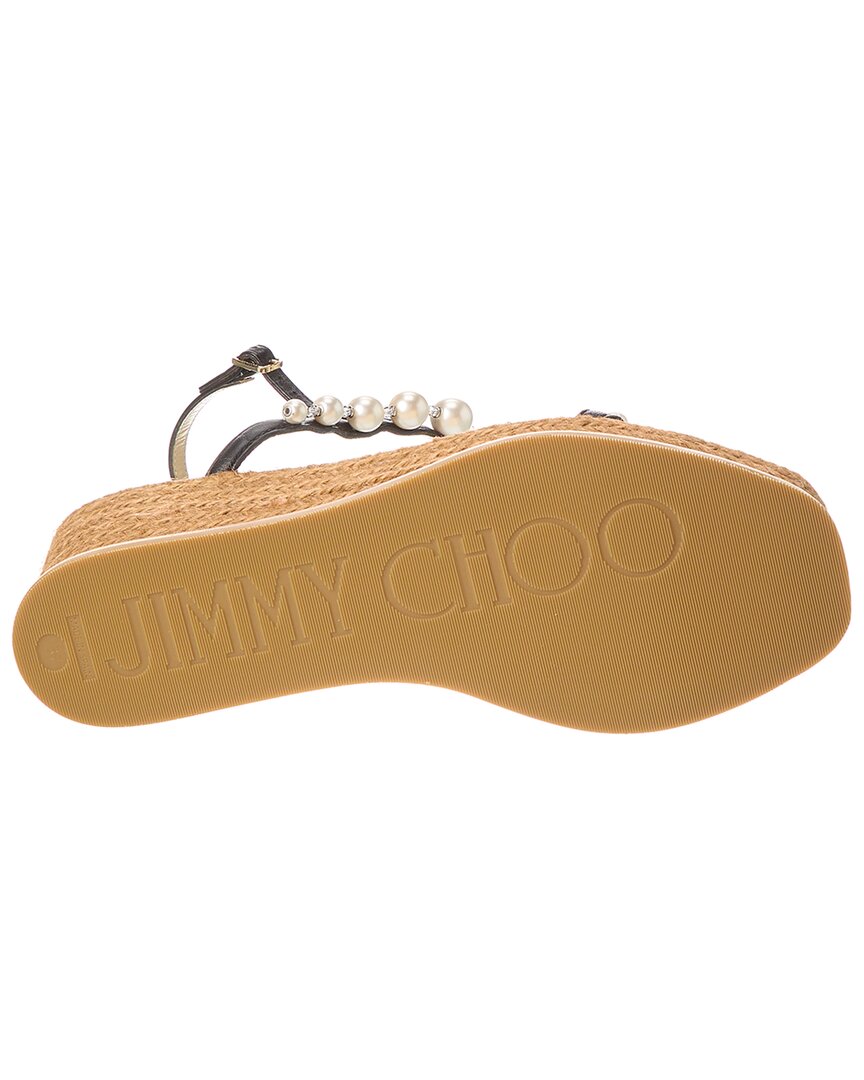 Джимми Чу Аматуус 60 Кожаные сандалии на платформе Jimmy Choo, черный — фото 4