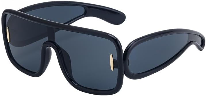 

Женские солнцезащитные очки европейского и американского производства с интегрированными линзами — летний дизайн увеличенного размера, подходят для пляжа и повседневной носки Gksbnck, C1