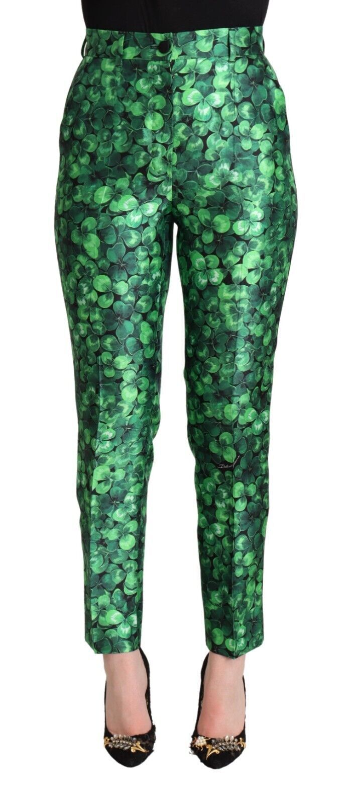 

Зауженные шелковые брюки Emerald Envy Dolce & Gabbana, зеленый