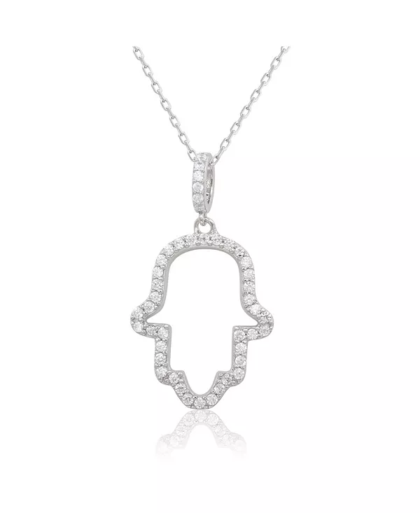 

Подвеска-Хамса из стерлингового серебра с белыми кубическими цирконами от Suzy Levian Suzy Levian New York, white