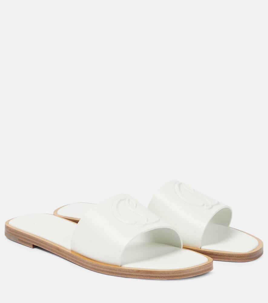 Кожаные мюли CL Christian Louboutin, Bianco/Lin Bianco