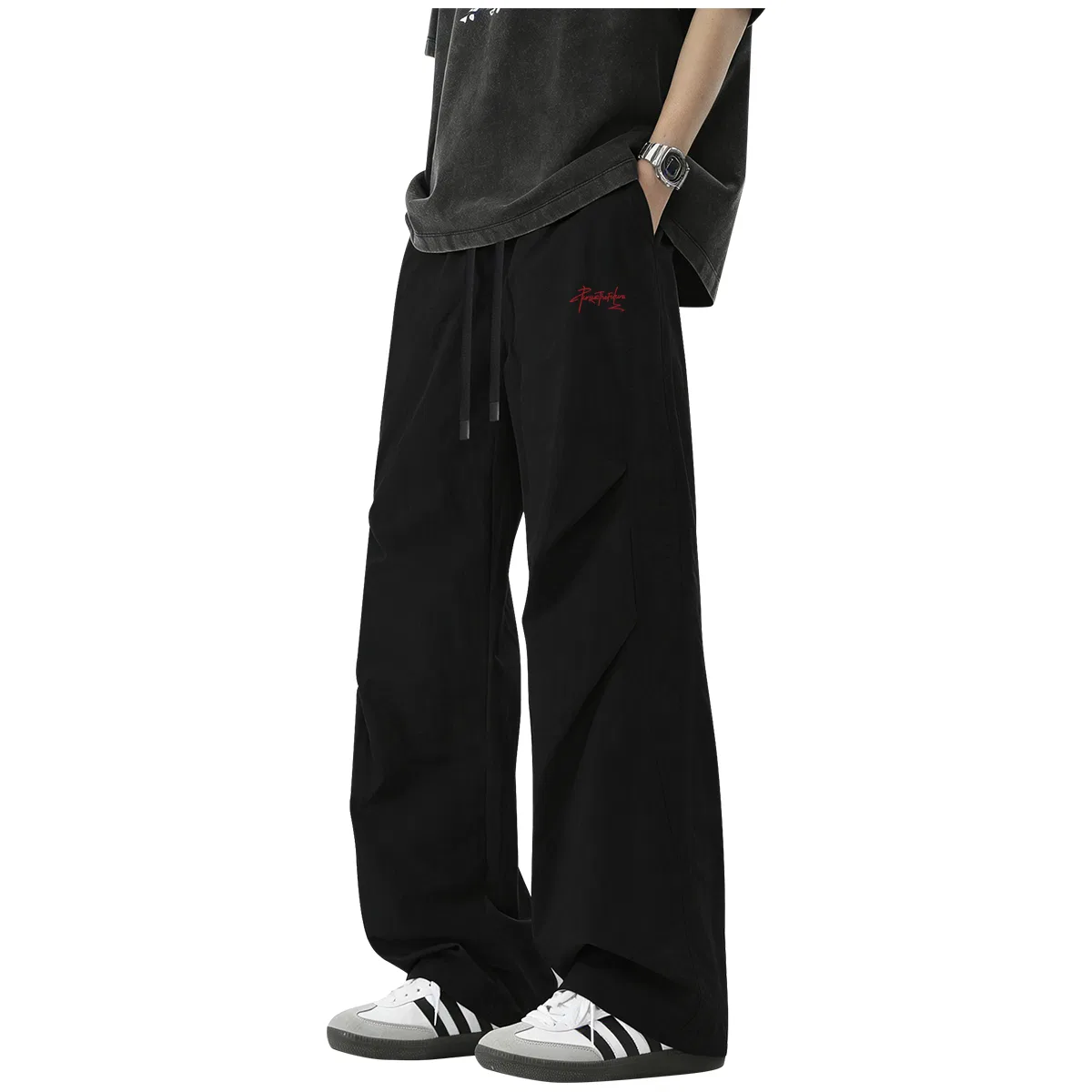 Детские брюки прямого кроя с принтом MINISO, Oats (Y Fashion Letter Pants Logo) — фото 4