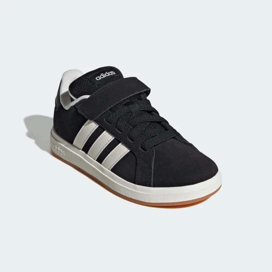 Кроссовки детские с замшевым верхом Sportswear JP5896 Grand Court 00S Shoes Kids adidas, Черно-белый — фото 4