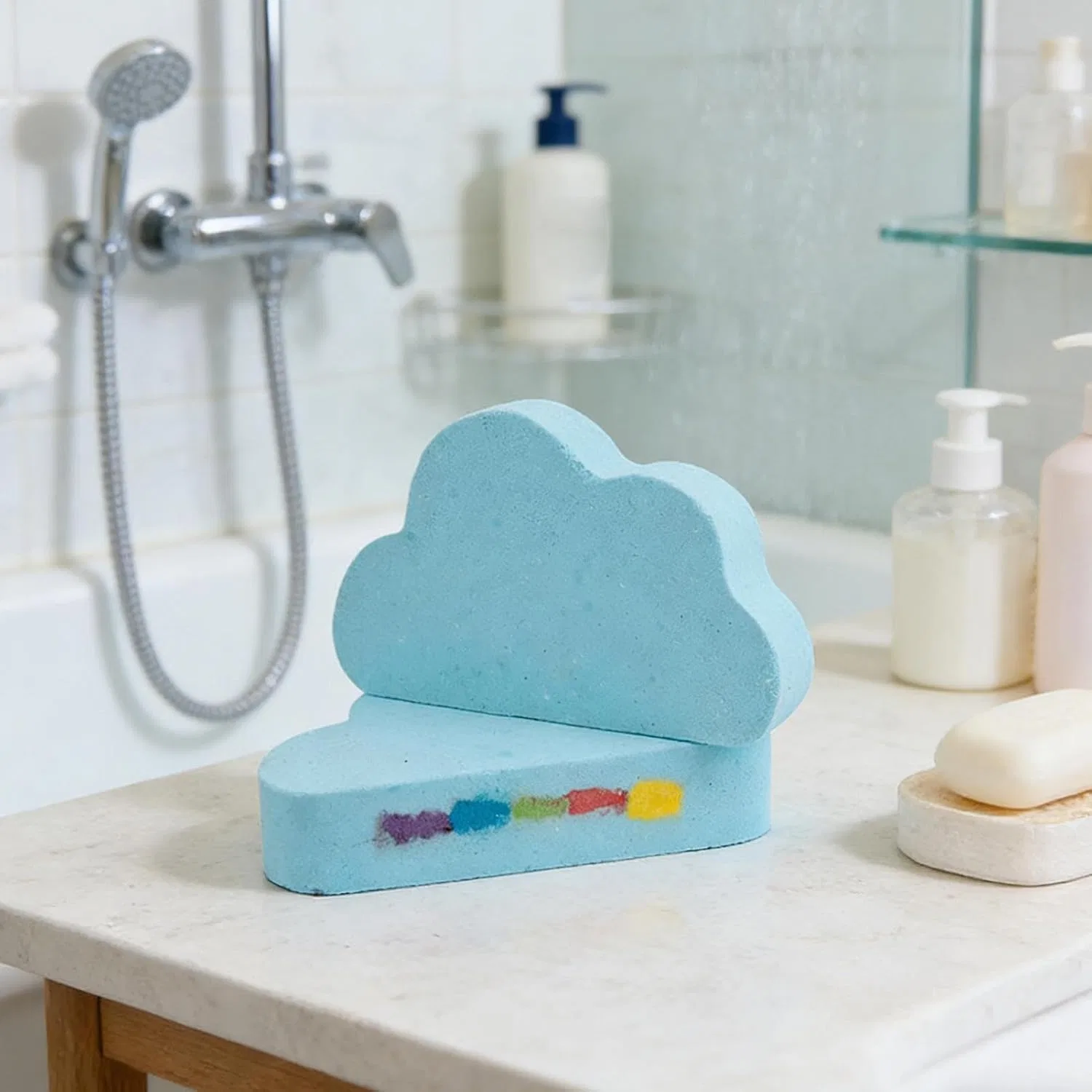 Бомбочка для ванны Облако Glugahrif, 120 г, Синий — фото 3
