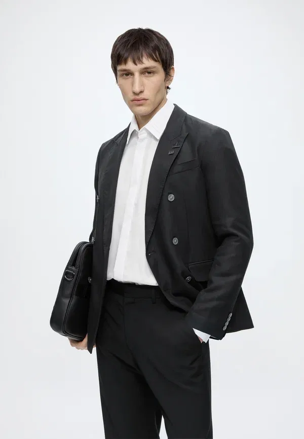 Пиджак из льна Blazer jacket Tommy Hilfiger, черный — фото 4