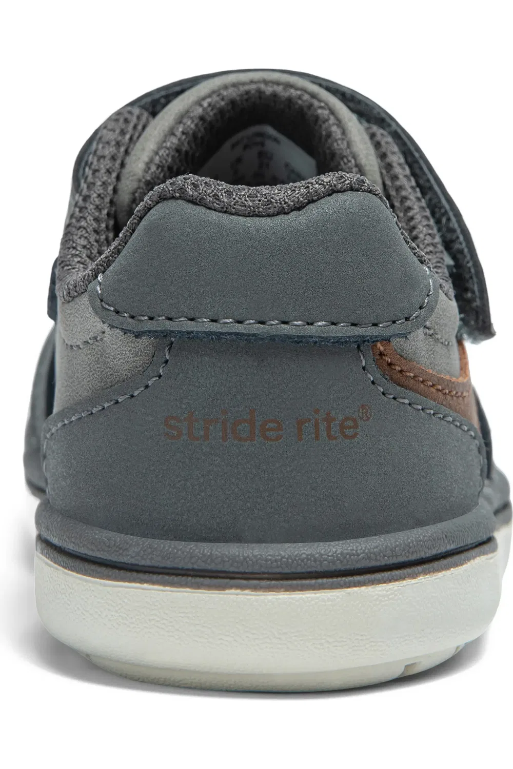 Детские кроссовки на липучке с мягким воротником London Sneaker Stride Rite, серый — фото 2