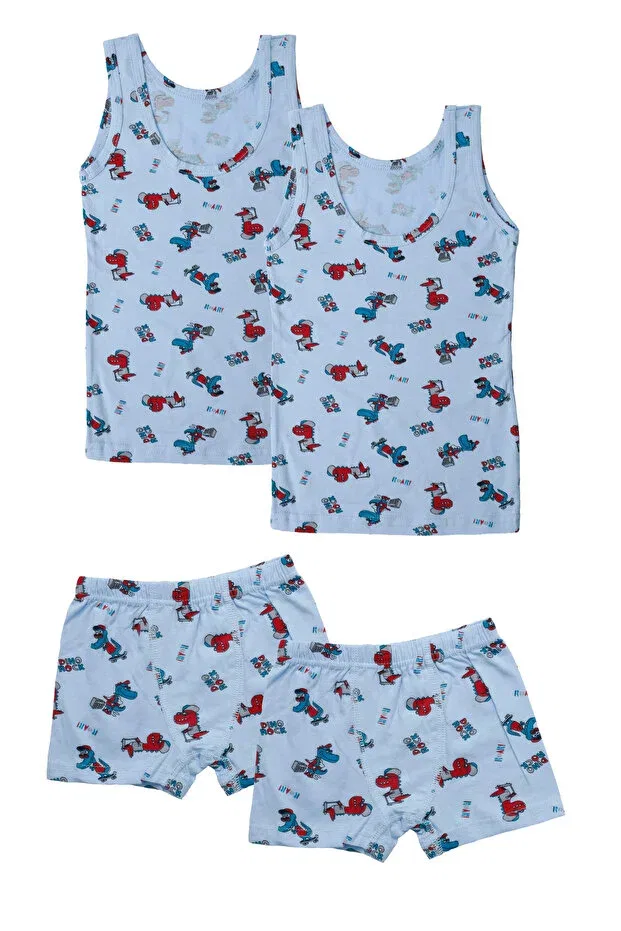 Детский комплект нижнего белья для мальчиков с принтом Dinosaur patterned Iwings, Blue