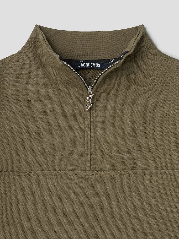 Футболка с длинным рукавом Le Camionneur Rond Carre JACQUEMUS, Dark Khaki — фото 3
