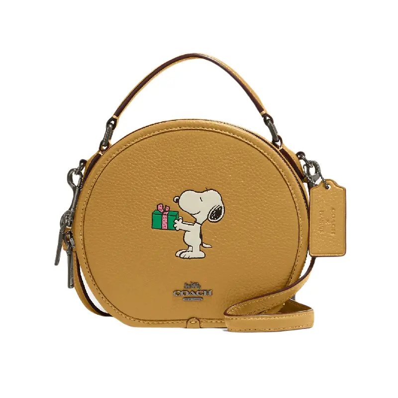 

Сумка Coach Outlet Coach X Peanuts Canteen Crossbody With Snoopy Present Motif, коричневый