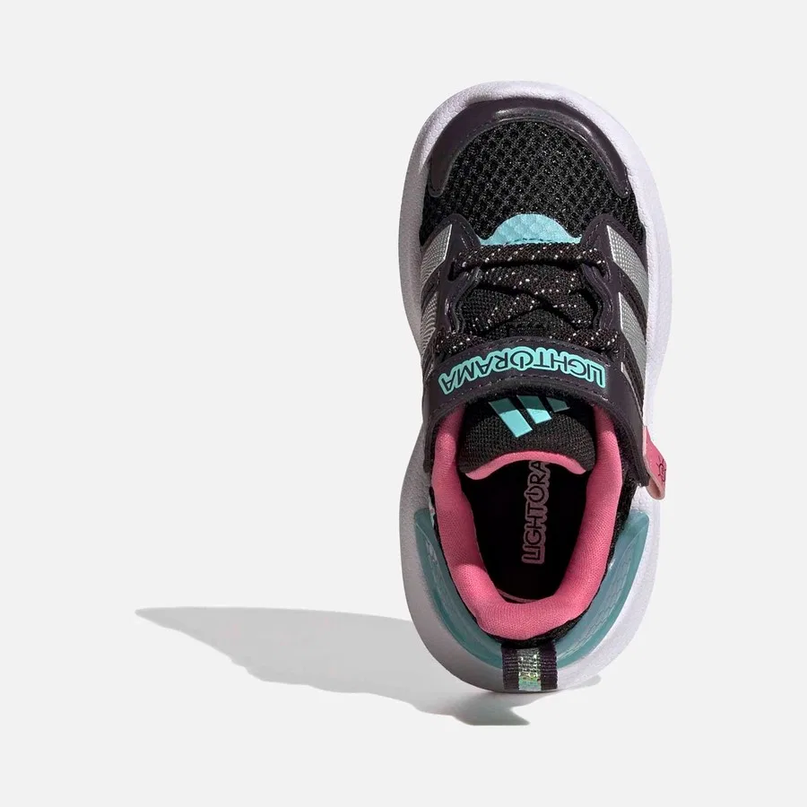 Детские спортивные кроссовки с моделью Lightorama Rnr El I adidas, Черный — фото 3