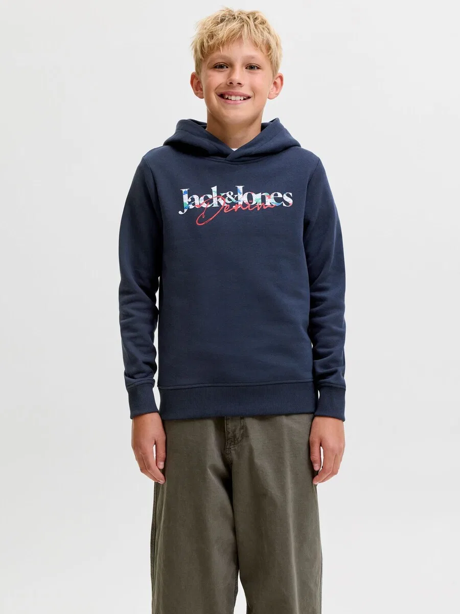 Детская толстовка Jack & Jones Junior 'JJTom' цвета морской волны — фото 2