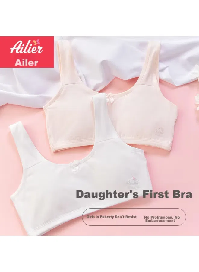 Комплект белья для девочек с хлопковой подкладкой Ailier & Oulula Aurora, белый