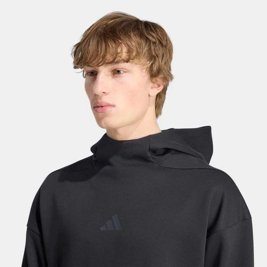 Мужской свитшот с капюшоном adidas Z.N.E., Черный — фото 4