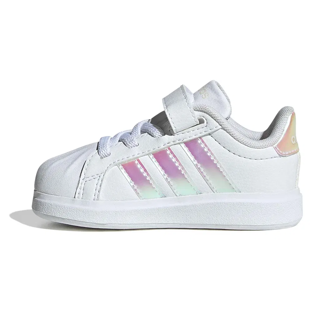 Детские кроссовки для девочек с широкой колодкой Street Talk Adidas, White — фото 3