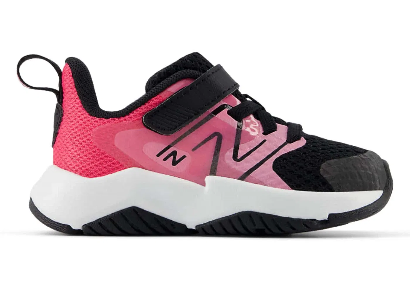 Детские кроссовки для бега с бунджи-шнуровкой New Balance Rave Run v2 Bungee Lace, Signal Pink Black