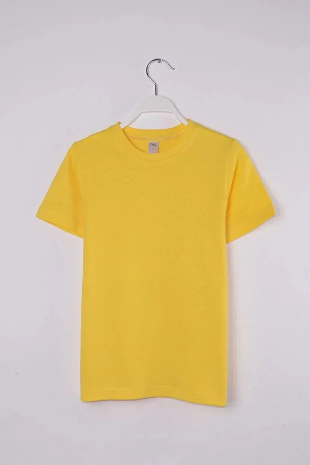 Детская футболка для мальчиков хлопковая Hand Children's Solid Yellow Tünel Moda, Yellow