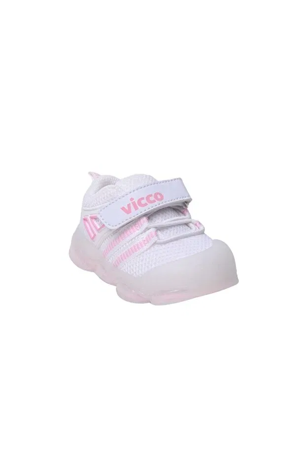 Детские туфли для девочек с подсветкой Vicco, White-75563 — фото 2