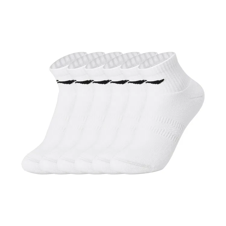 Детские носки-невидимки белые, комплект из 3 пар, Li-Ning