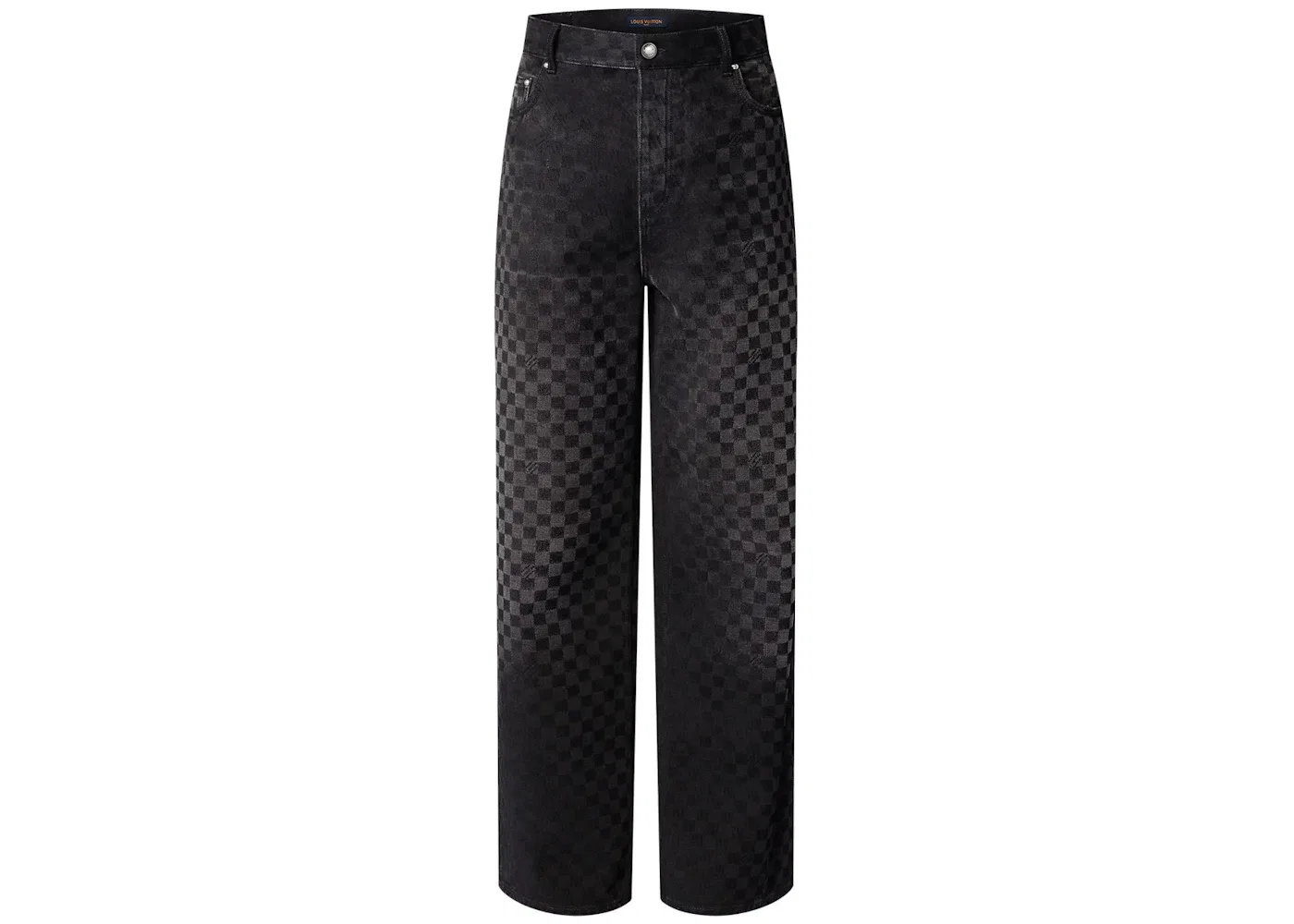 Мужские брюки с принтом Damier Denim Louis Vuitton, черный