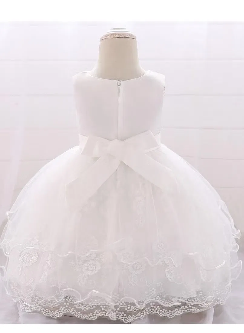 Платье для новорожденной с пышной юбкой Best Gift Fashion, белый — фото 3
