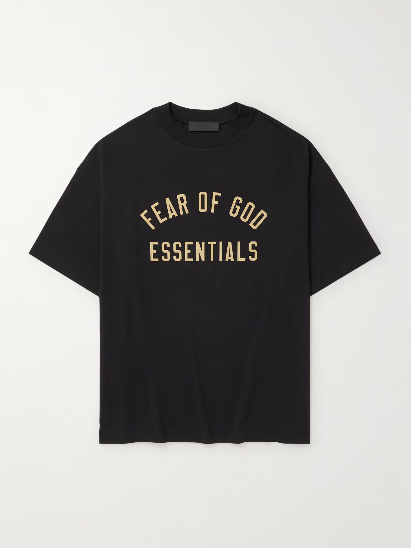 

Футболка из хлопкового джерси с объемным логотипом FEAR OF GOD ESSENTIALS, черный