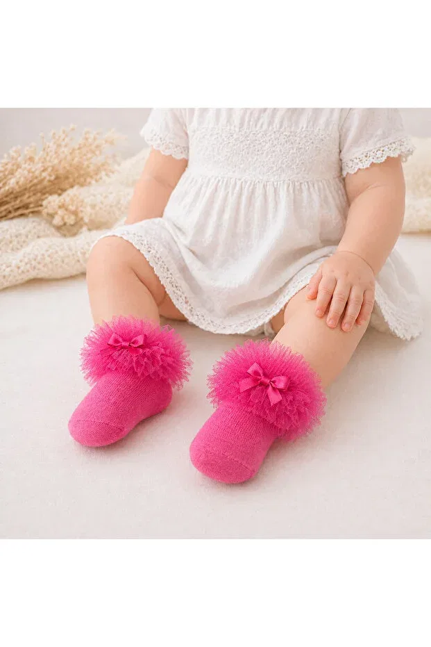 Детский комплект носков для девочек с принтом Minimissbaby, Yellow — фото 4