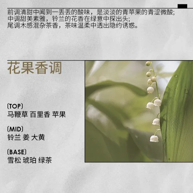 Парфюмерная вода Resonance, цветочно-фруктовая, LONKOOM, Apple Lily Of The Valley Green Tea, 40 мл — фото 4
