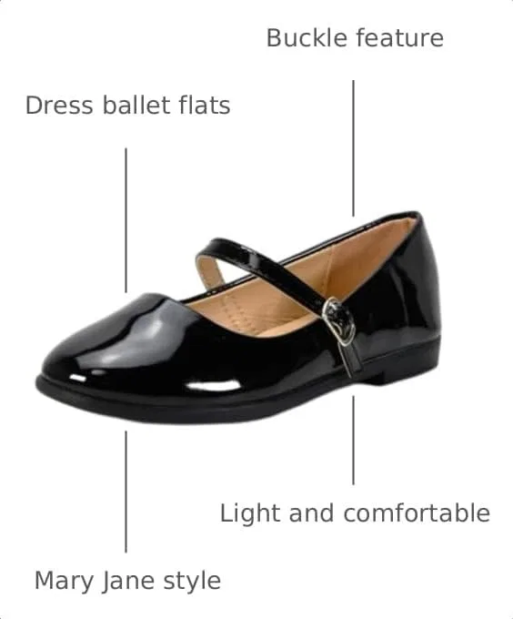 Детские туфли-балетки для девочек с бантом Nova Utopia Nova Footwear, Blackpatent — фото 3