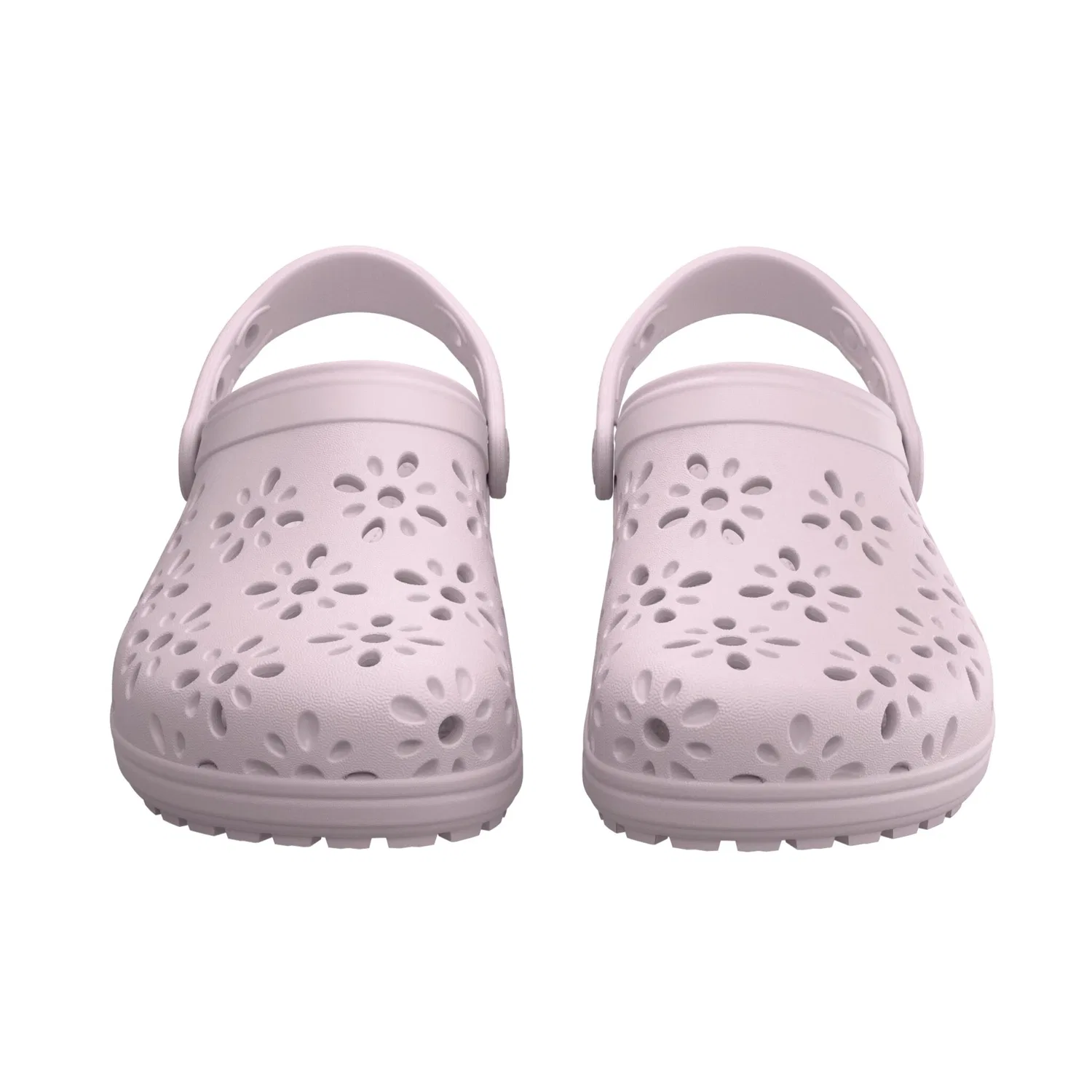 Детские сабо с цветочными аппликациями Crocs, Light Pink — фото 4