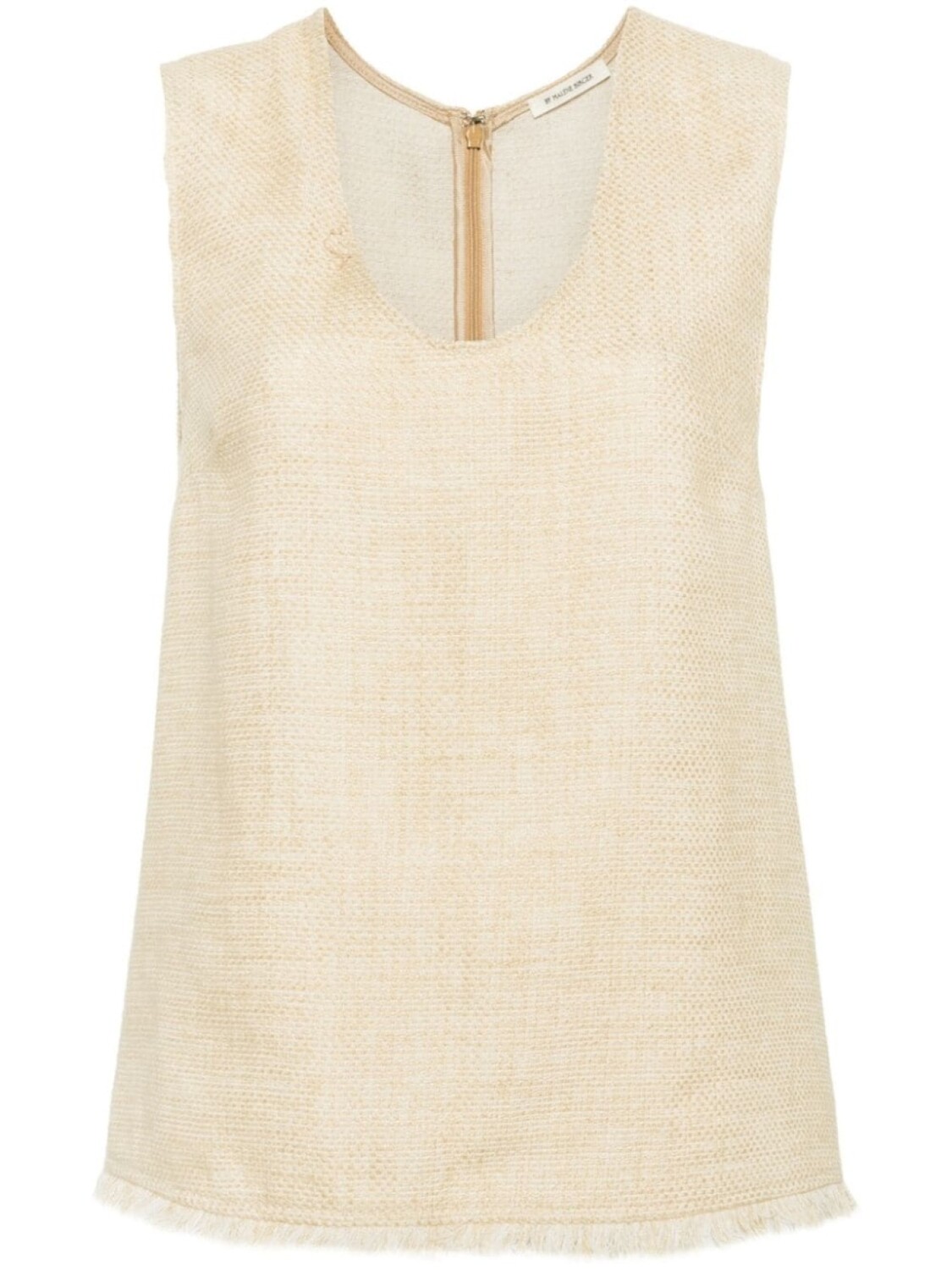 

By Malene Birger топ Debbia с бахромой, нейтральный цвет