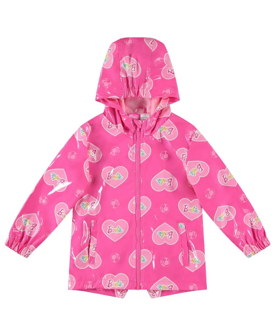 Детский дождевик с капюшоном Barbie, Pink Hearts