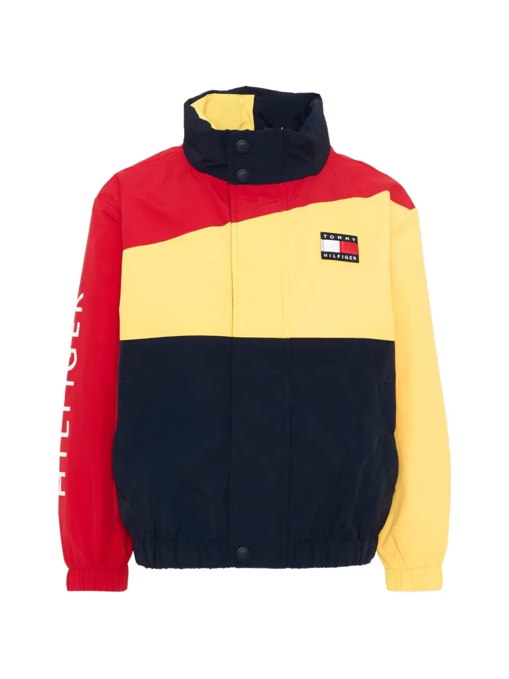 Куртка с цветными вставками и нашивкой-логотипом Tommy Hilfiger Junior, синий