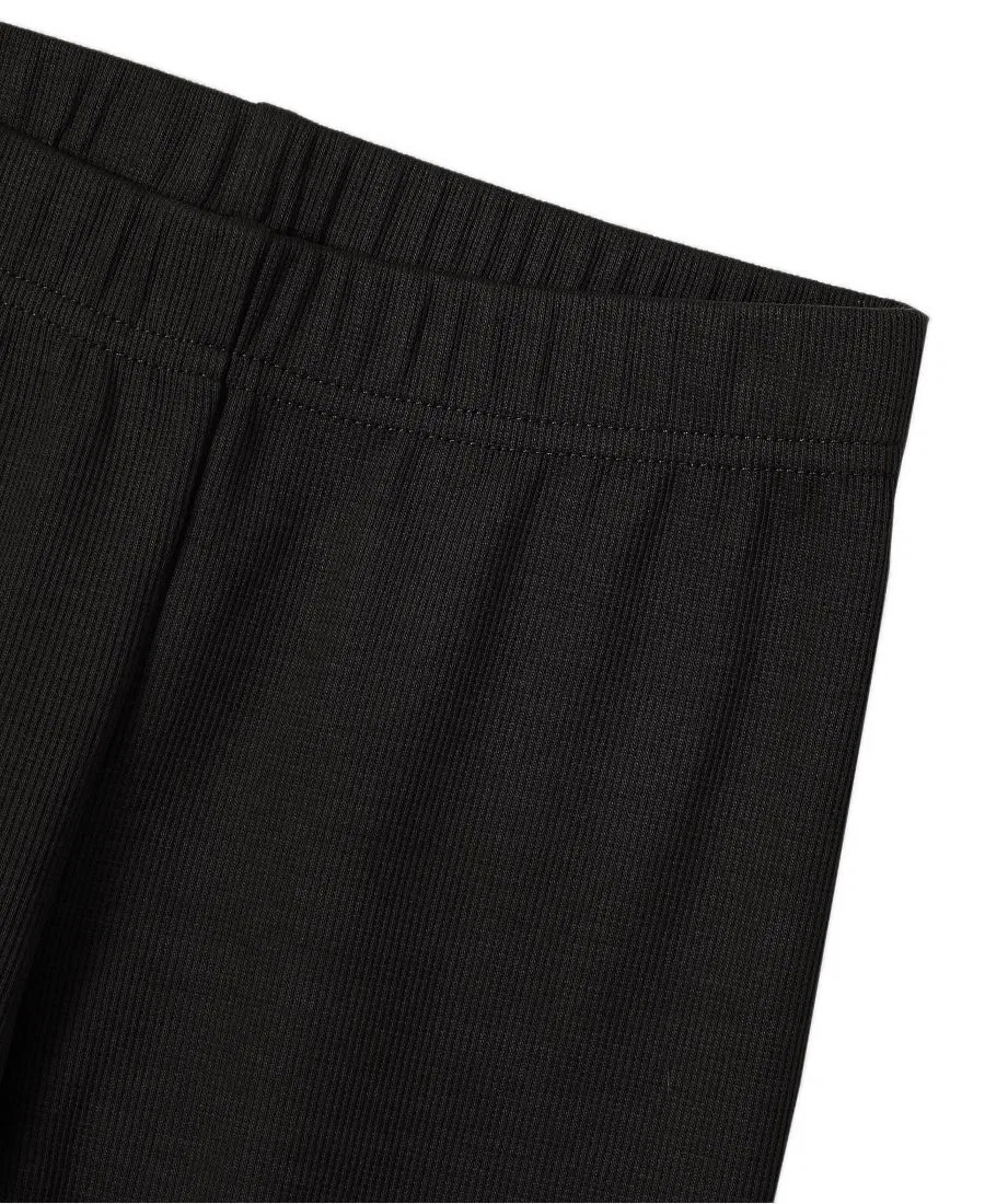 Леггинсы с расклешенным низом из рибаны, модель Flare Leggings Lands' End, Black — фото 2