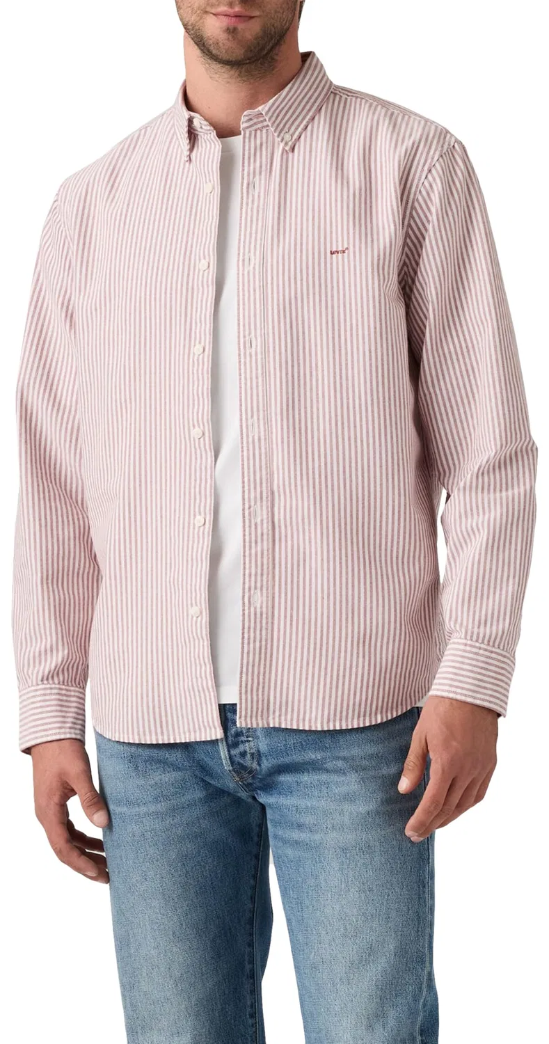 Мужская рубашка с длинным рукавом Levi's, Waylon Stripe Russet