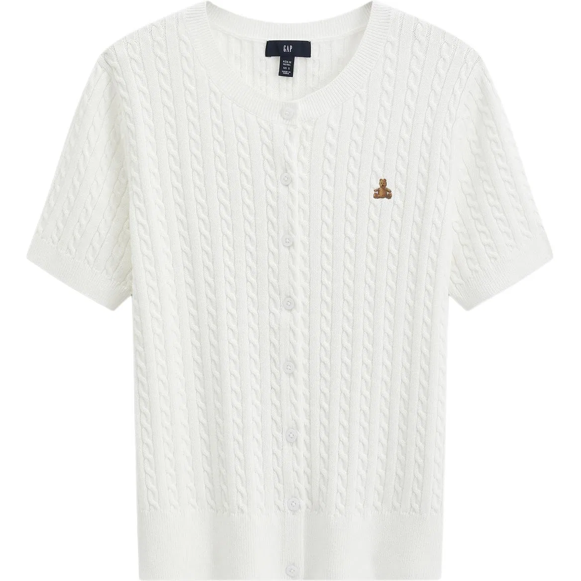 Женский свитер с круглым вырезом GAP, White