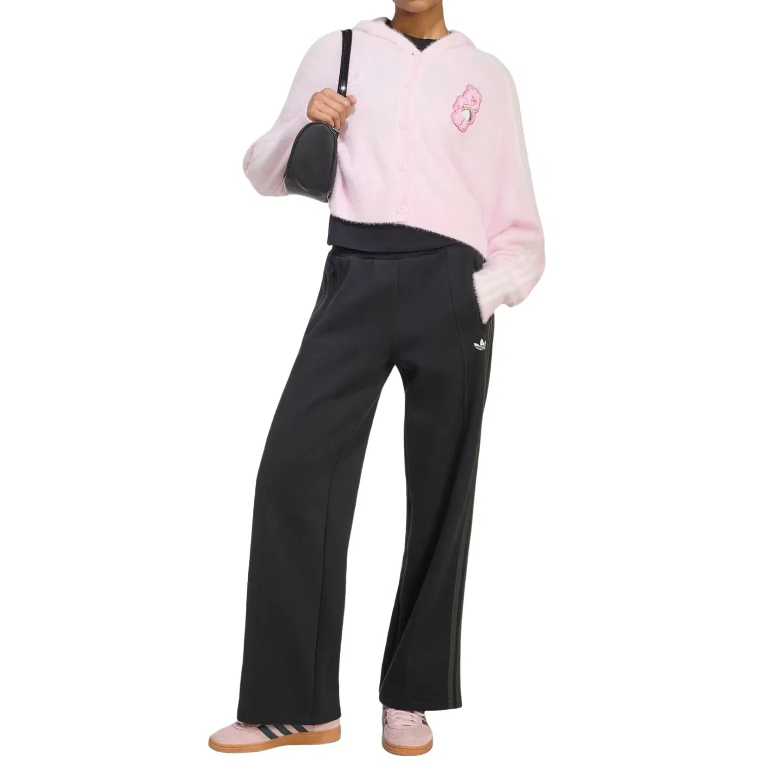 Женская куртка Care Bears Baby Hooded Cardigan Asia Sizing 'Clear Pink' adidas, Clear Pink — фото 2
